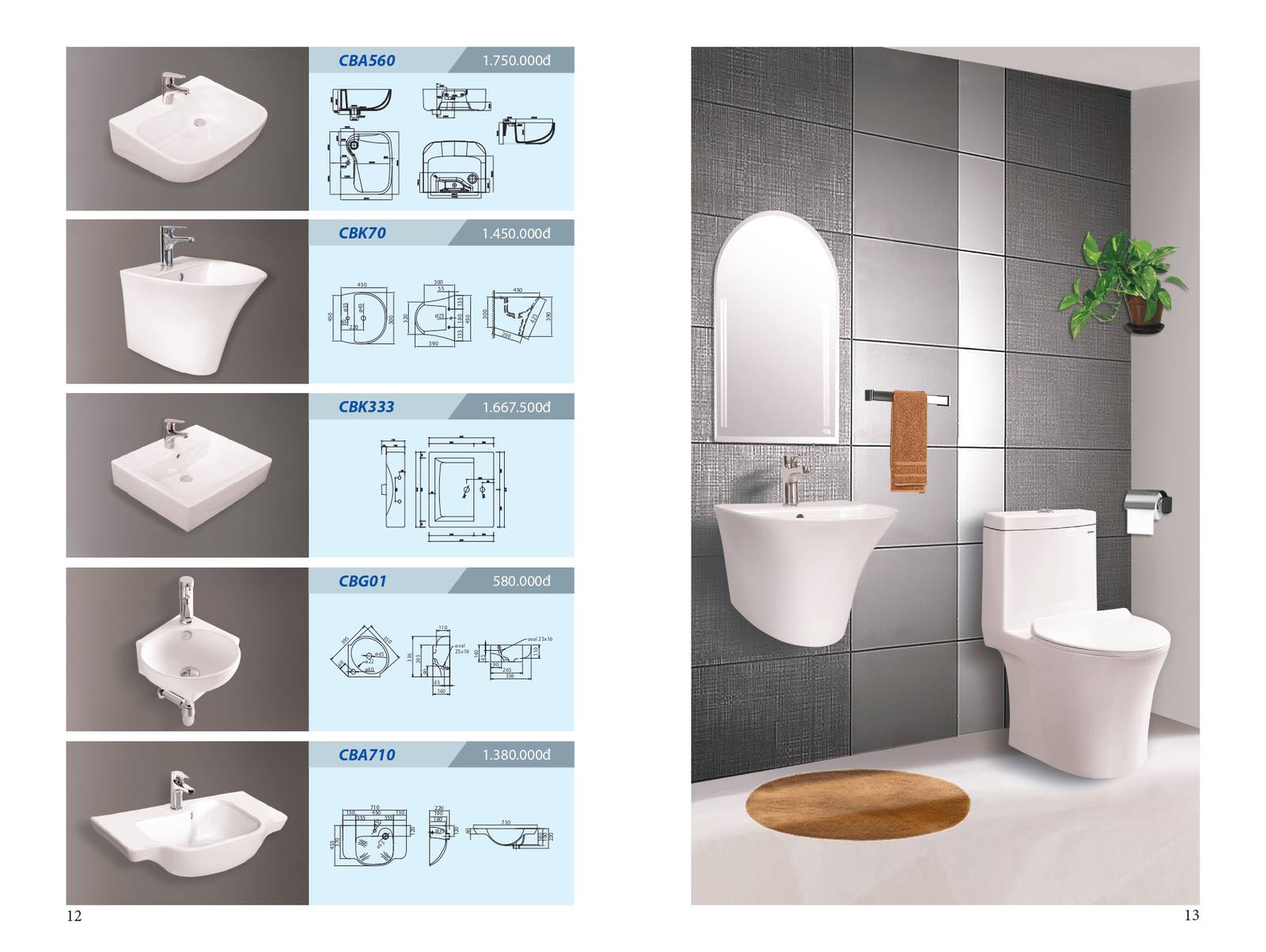 Catalogue và Bảng giá Thiết bị vệ sinh CERAVI mới nhất 2024VI mới nhất 2024 /page 6